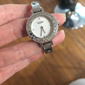 Coach watch TINY silver needs links & batteries